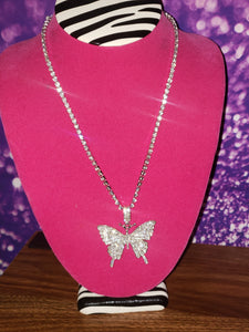 Butterfly Bling Necklace - M&M Royal Emporium