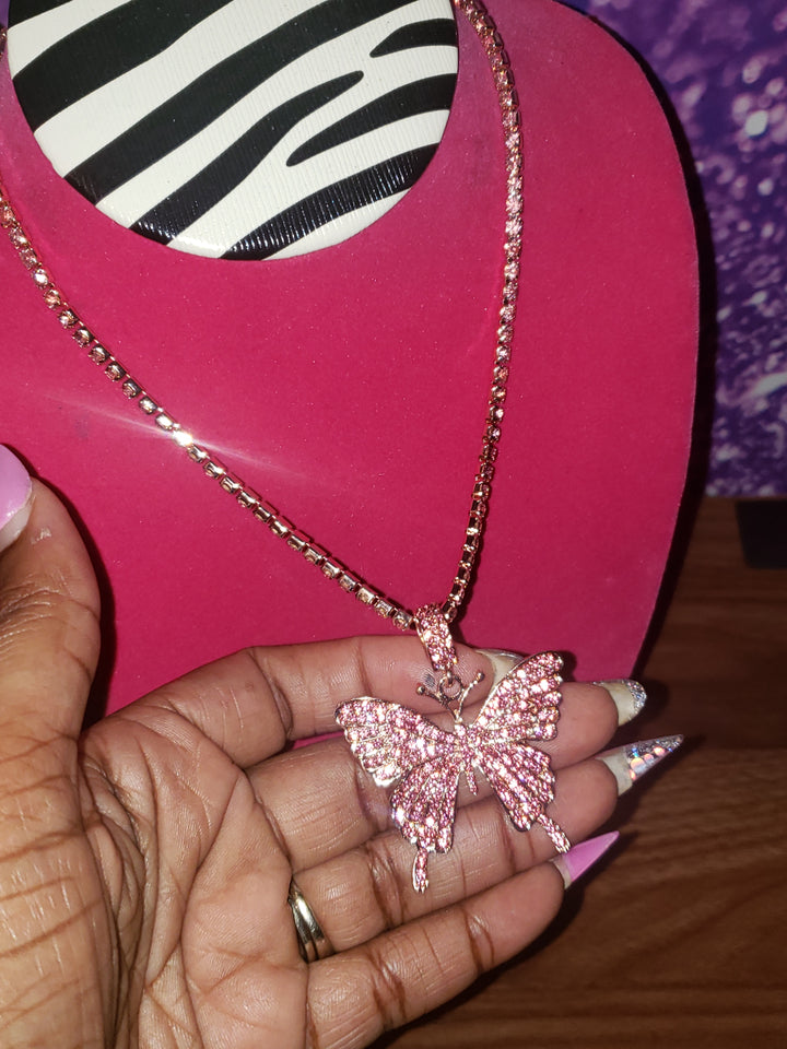 Butterfly Bling Necklace - M&M Royal Emporium